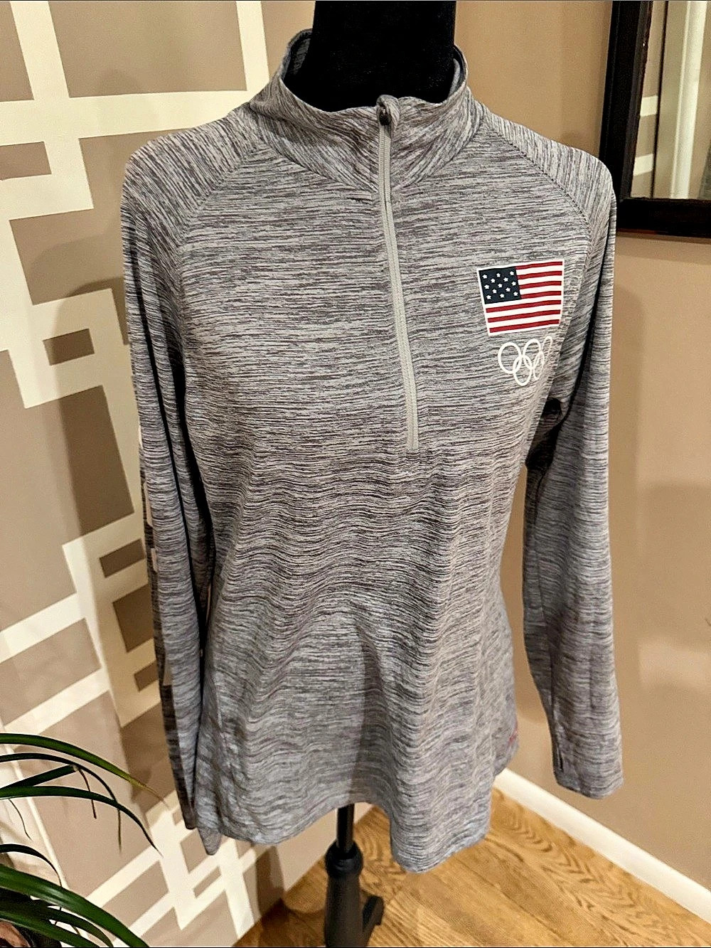 Unisex Official Team USA Olympic Team Apparel Quarter-Zip Pullover W-Med/M-Sm